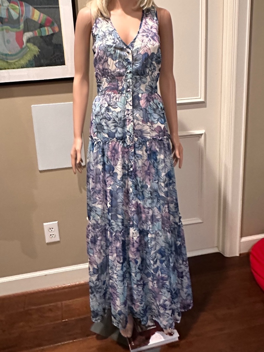 Boston Proper Floral Maxi Dress | Medium | New No Tags | Romantic Summer Wedding